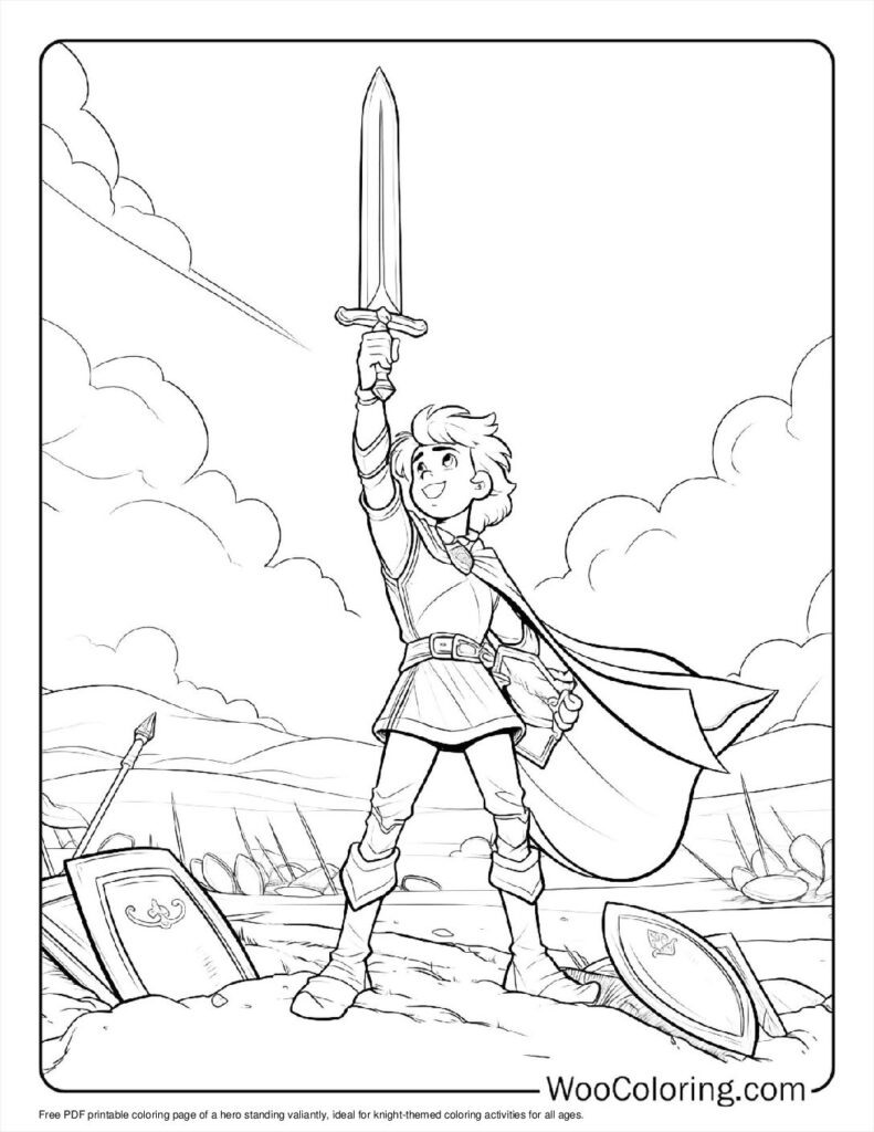 100  Knight coloring pages  Free PDF To Print  - 37