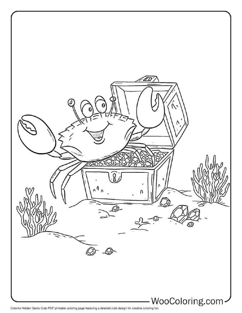 100  Crab coloring pages  Free PDF To Print  - 79