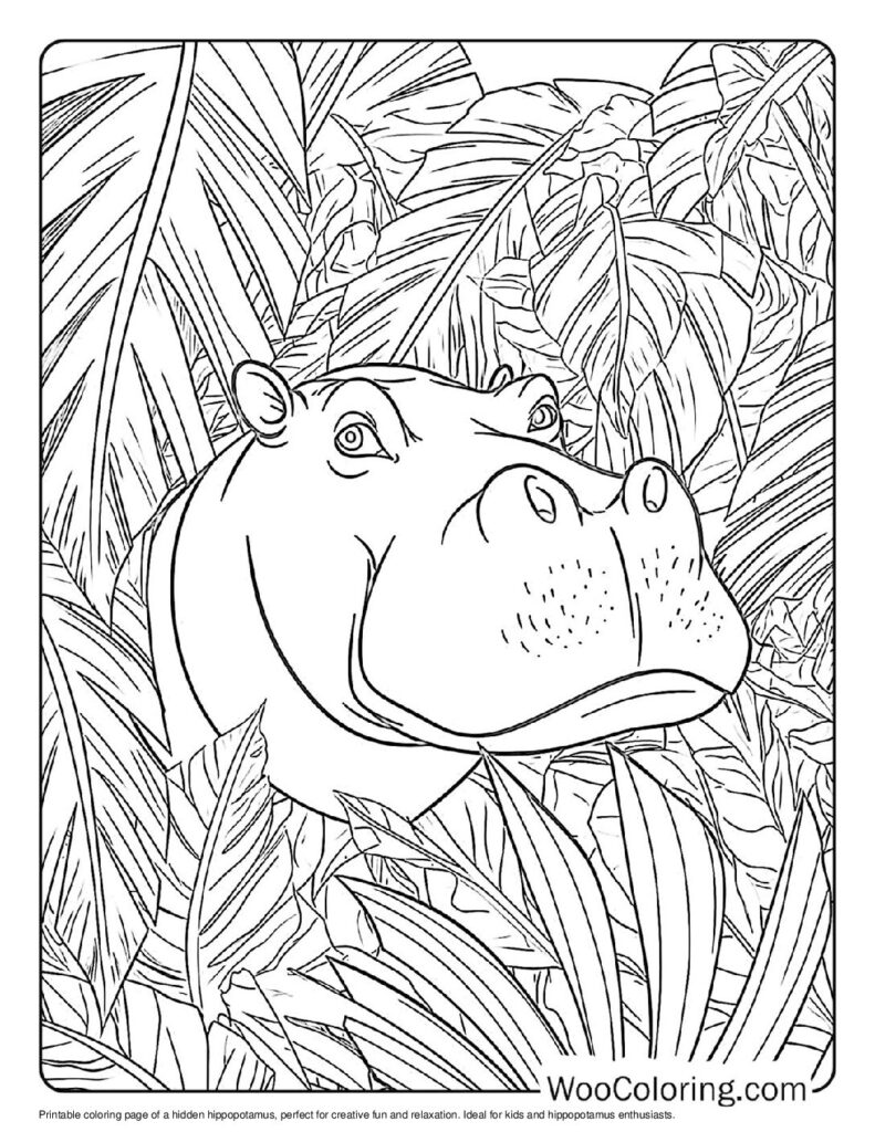 100  Hippo coloring pages  Free PDF To Print  - 6