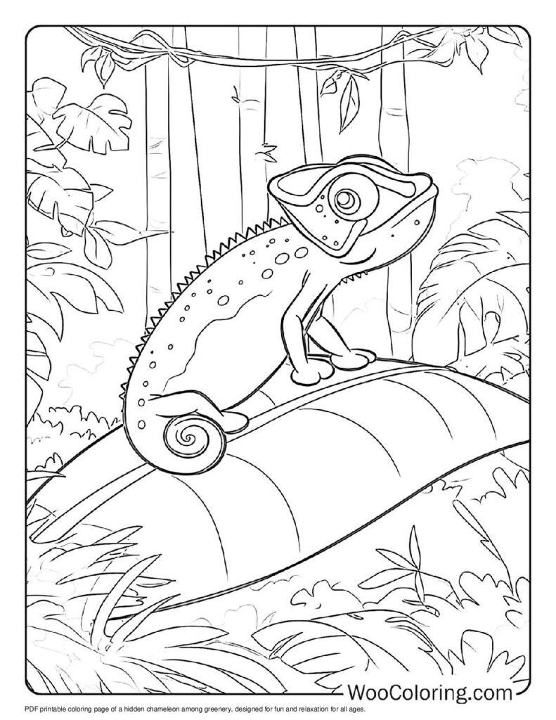 100  Chameleon coloring pages  Free PDF To Print  - 47