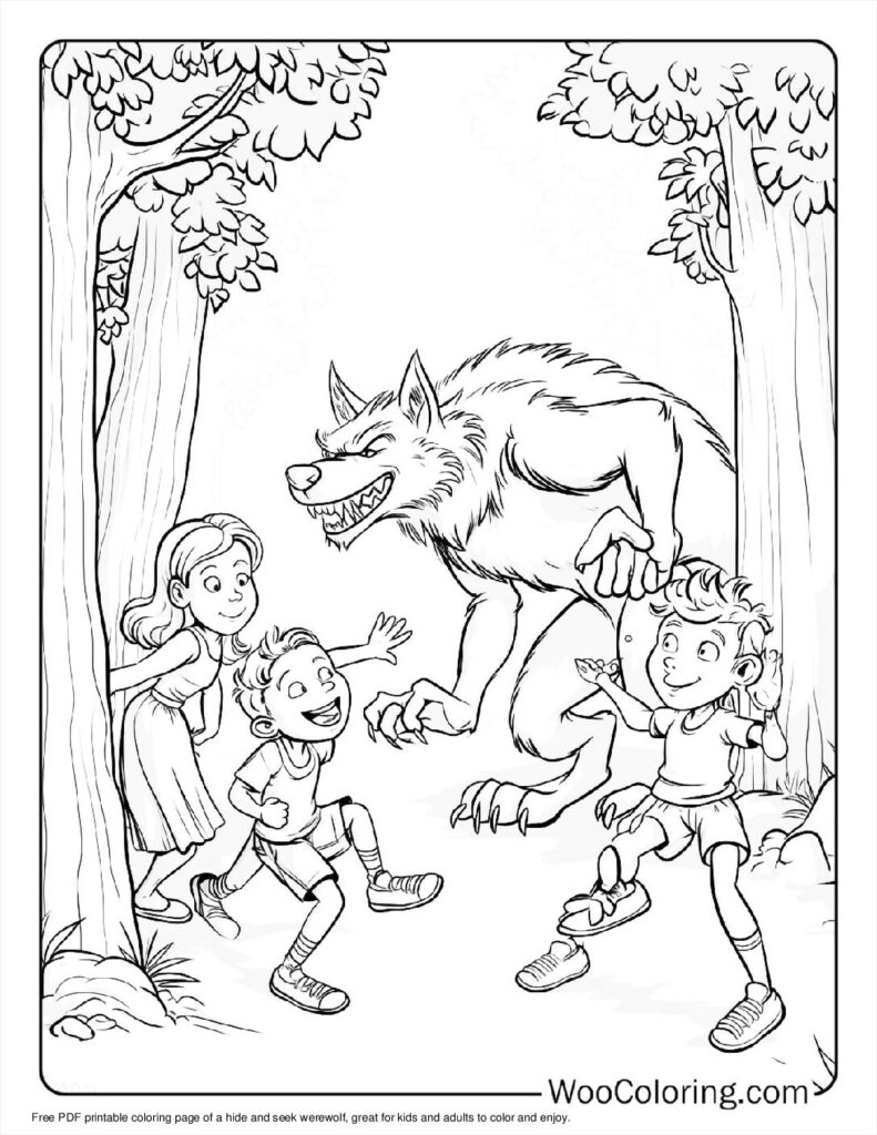 100  Werewolf coloring pages  Free PDF To Print  - 28