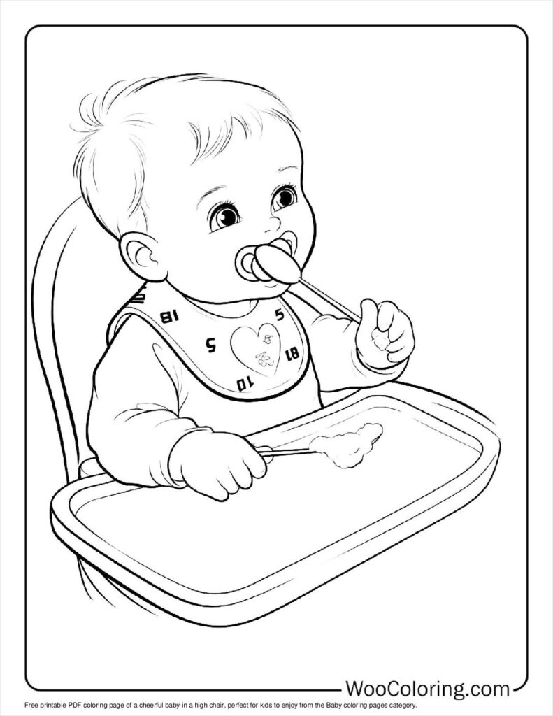 100  Baby coloring pages  Free PDF To Print  - 56