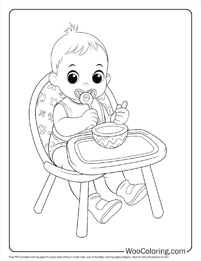 100  Baby coloring pages  Free PDF To Print  - 41