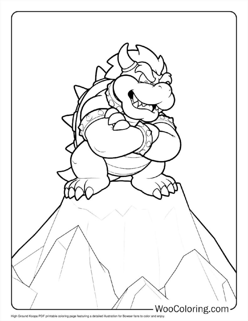 High Ground Koopa Coloring Sheet
