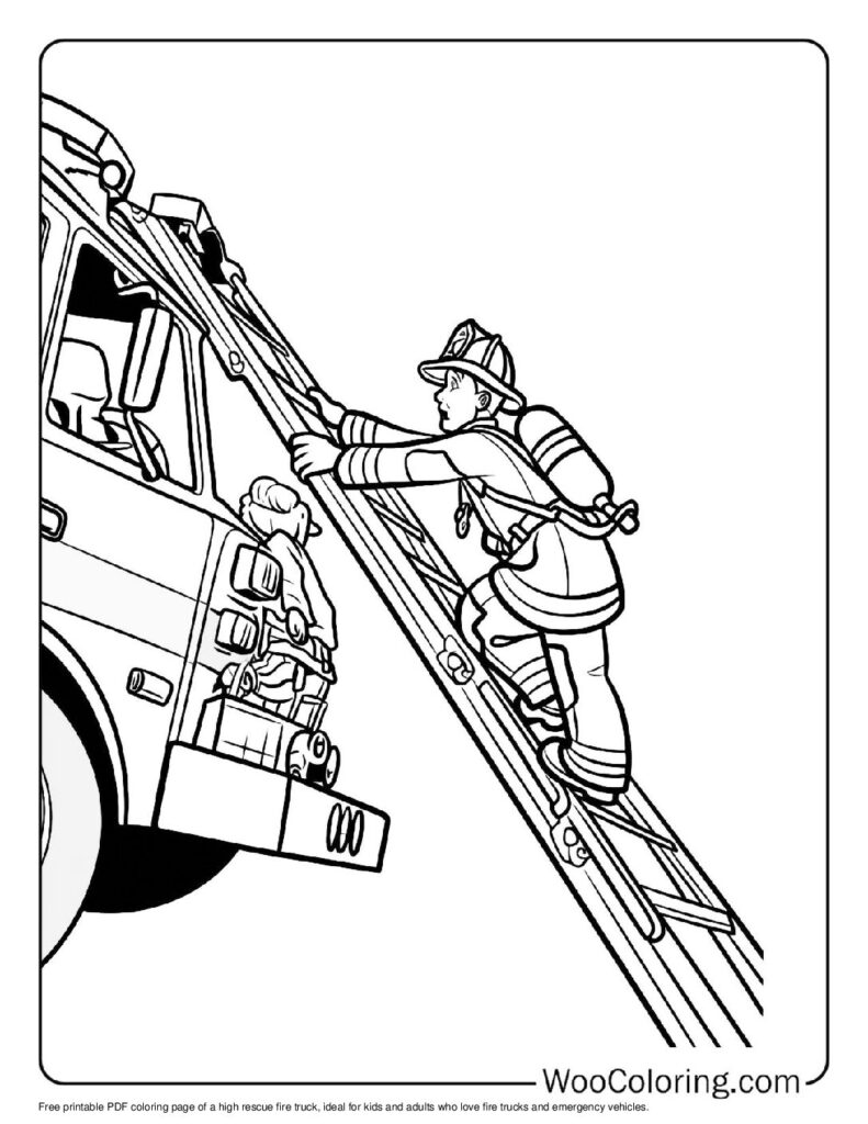 100  Fire Truck coloring pages  Free PDF To Print  - 22