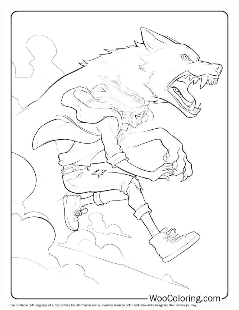 100  Werewolf coloring pages  Free PDF To Print  - 91