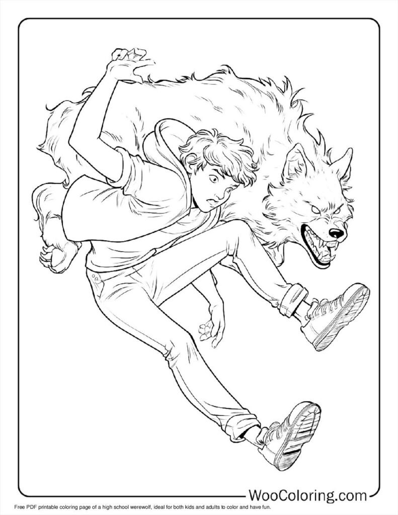 100  Werewolf coloring pages  Free PDF To Print  - 77