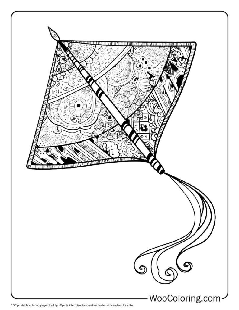 100  Kite coloring pages  Free PDF To Print  - 79