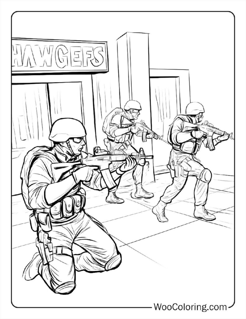 High-Stakes Combat Coloring Page For Kids