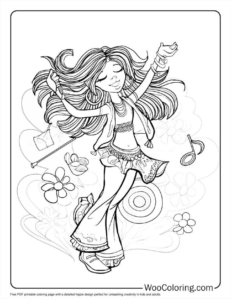 100  Hippie coloring pages  Free PDF To Print  - 32