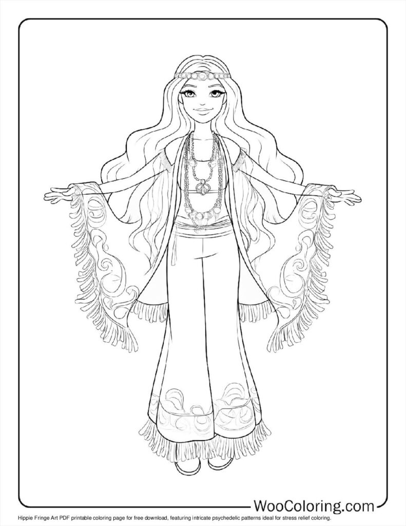 100  Hippie coloring pages  Free PDF To Print  - 89