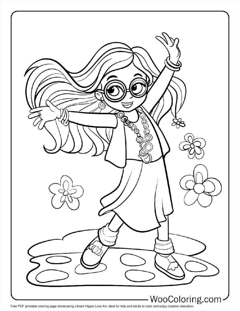 100  Hippie coloring pages  Free PDF To Print  - 19