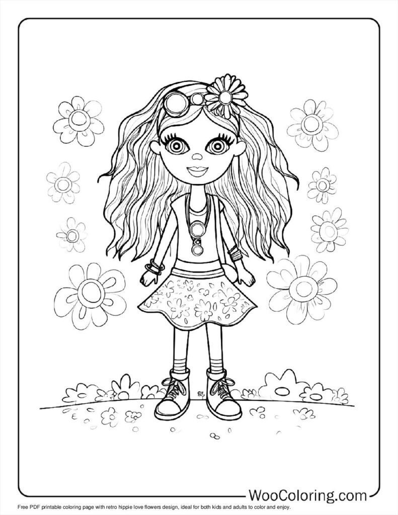 100  Hippie coloring pages  Free PDF To Print  - 48