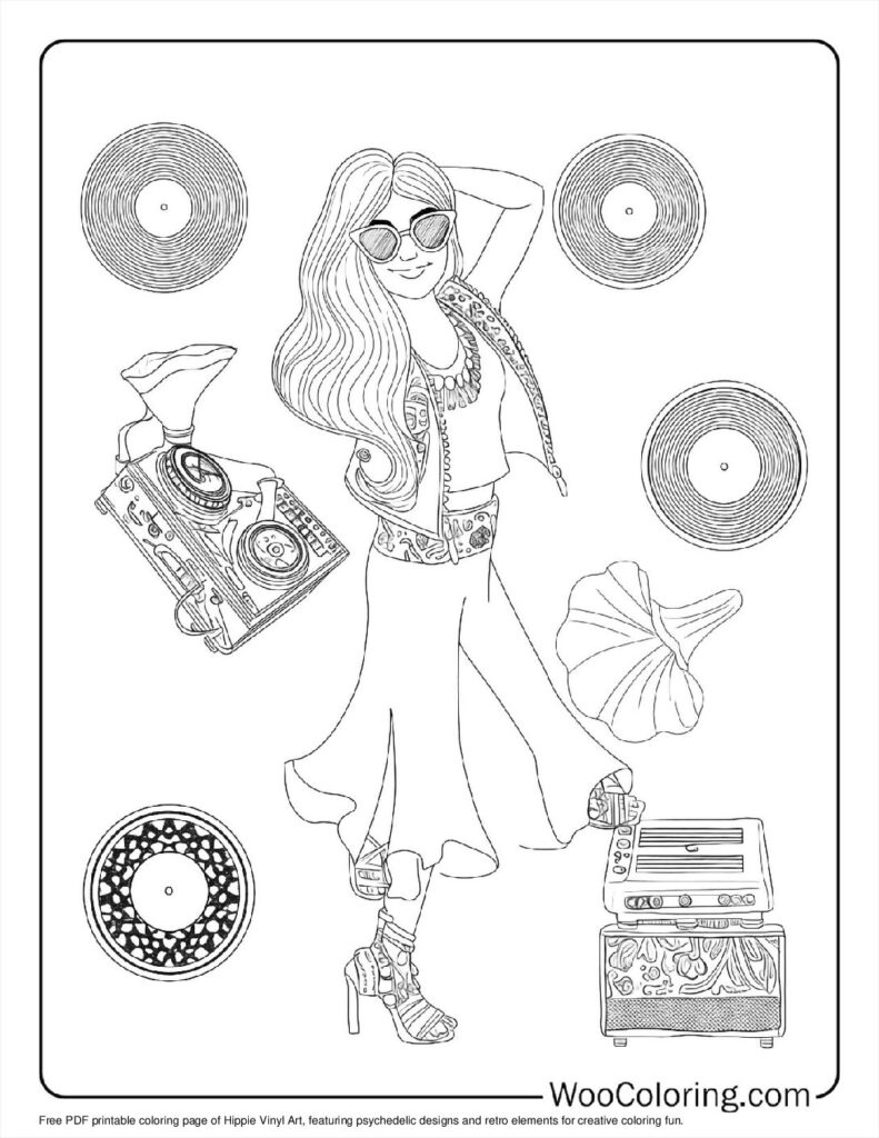 100  Hippie coloring pages  Free PDF To Print  - 67