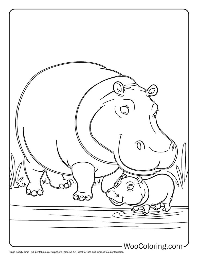 100  Hippo coloring pages  Free PDF To Print  - 88