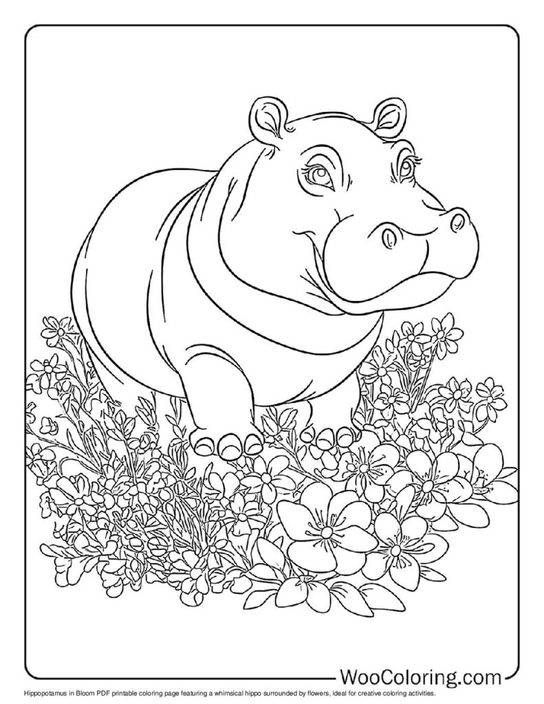 100  Hippo coloring pages  Free PDF To Print  - 10