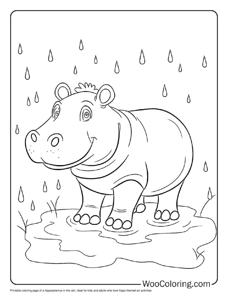 100  Hippo coloring pages  Free PDF To Print  - 37