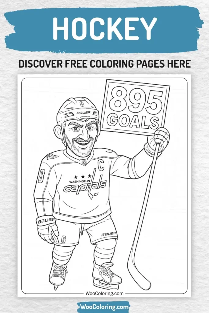 Hockey coloring pages designs for boys