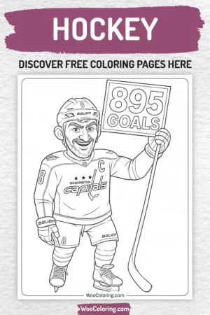Hockey coloring pages designs for kids
