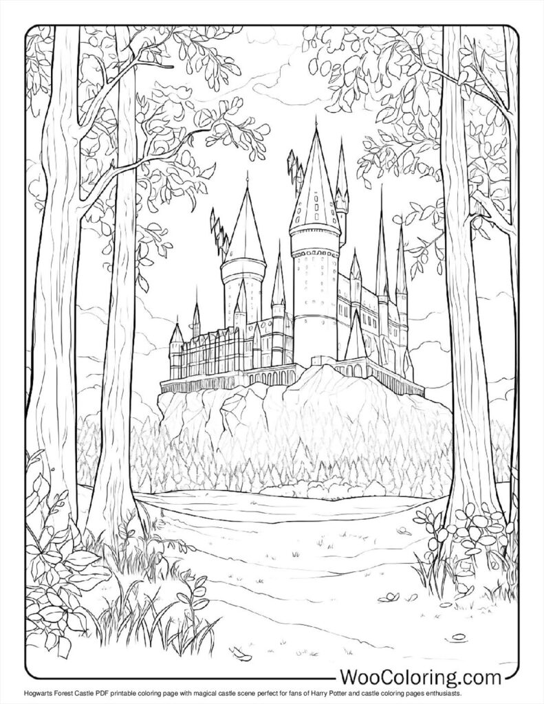 100  Castle coloring pages  Free PDF To Print  - 23