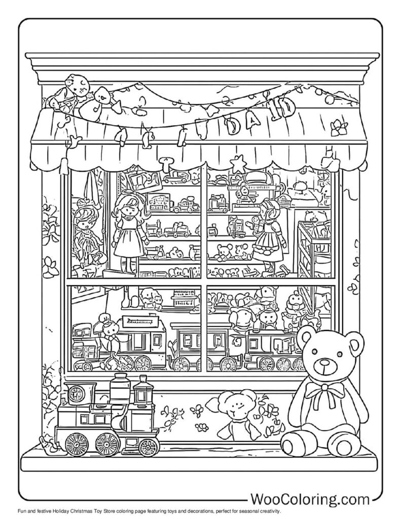 100  Christmas Village coloring pages  Free PDF To Print  - 39