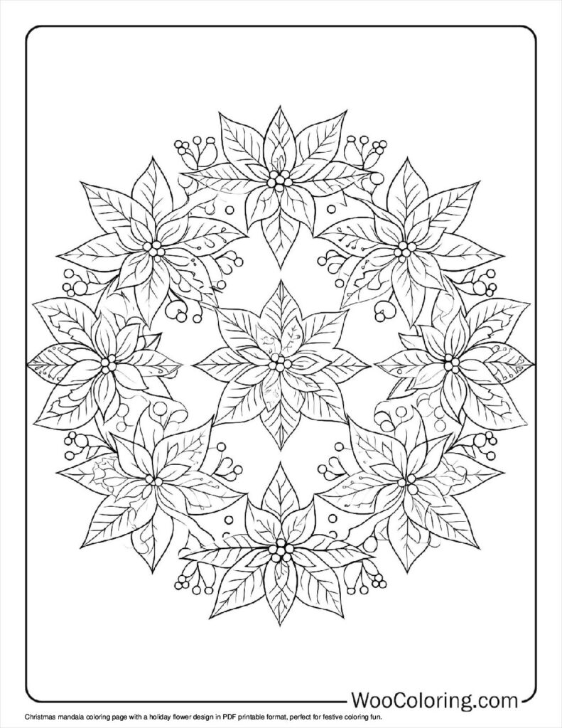 100 Christmas Mandala coloring pages Free PDF To Print - 10