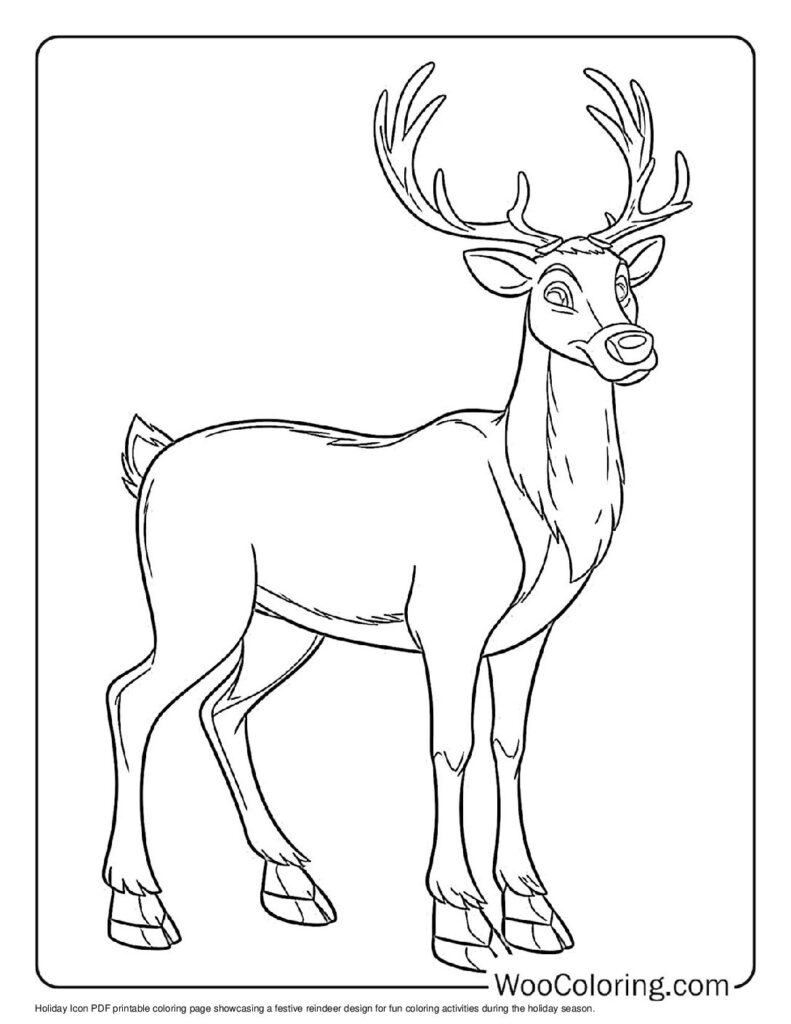 100  Reindeer coloring pages  Free PDF To Print  - 36