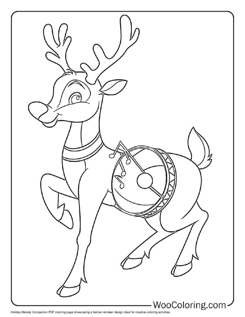 100  Reindeer coloring pages  Free PDF To Print  - 48