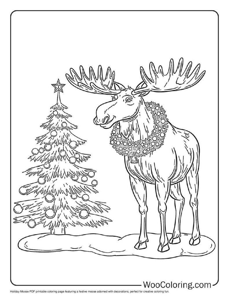 100  Moose coloring pages  Free PDF To Print  - 52