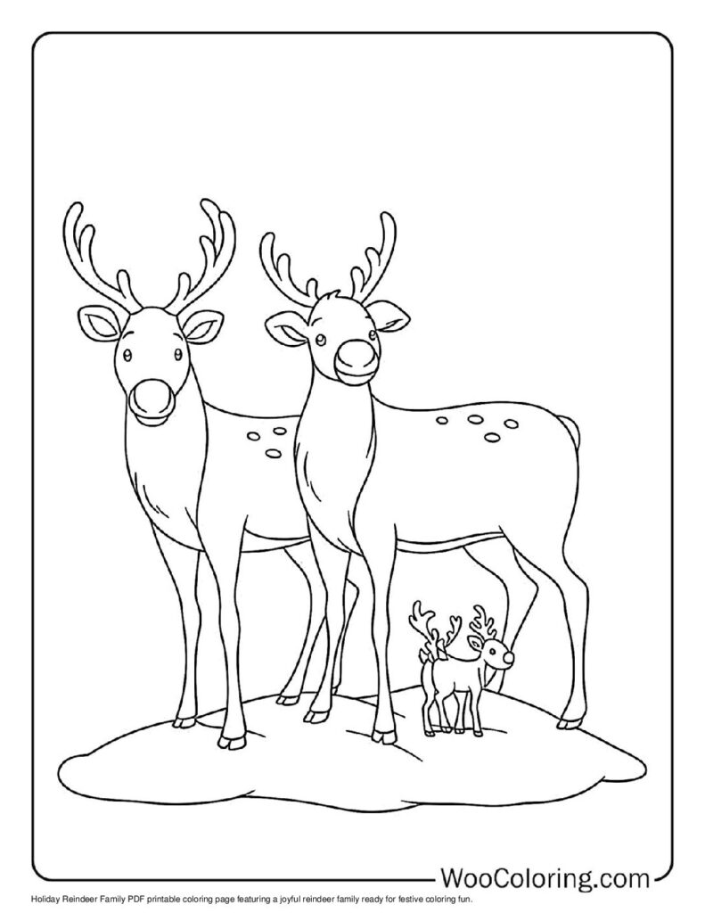 100  Reindeer coloring pages  Free PDF To Print  - 15