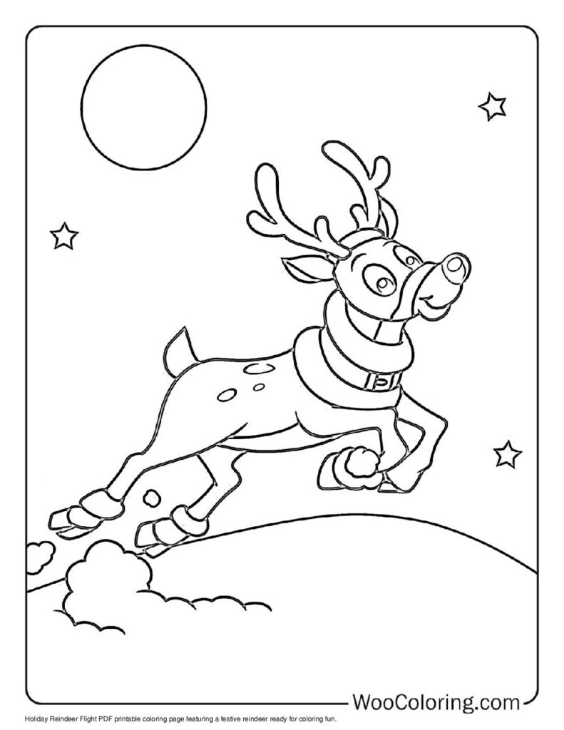 100  Reindeer coloring pages  Free PDF To Print  - 19