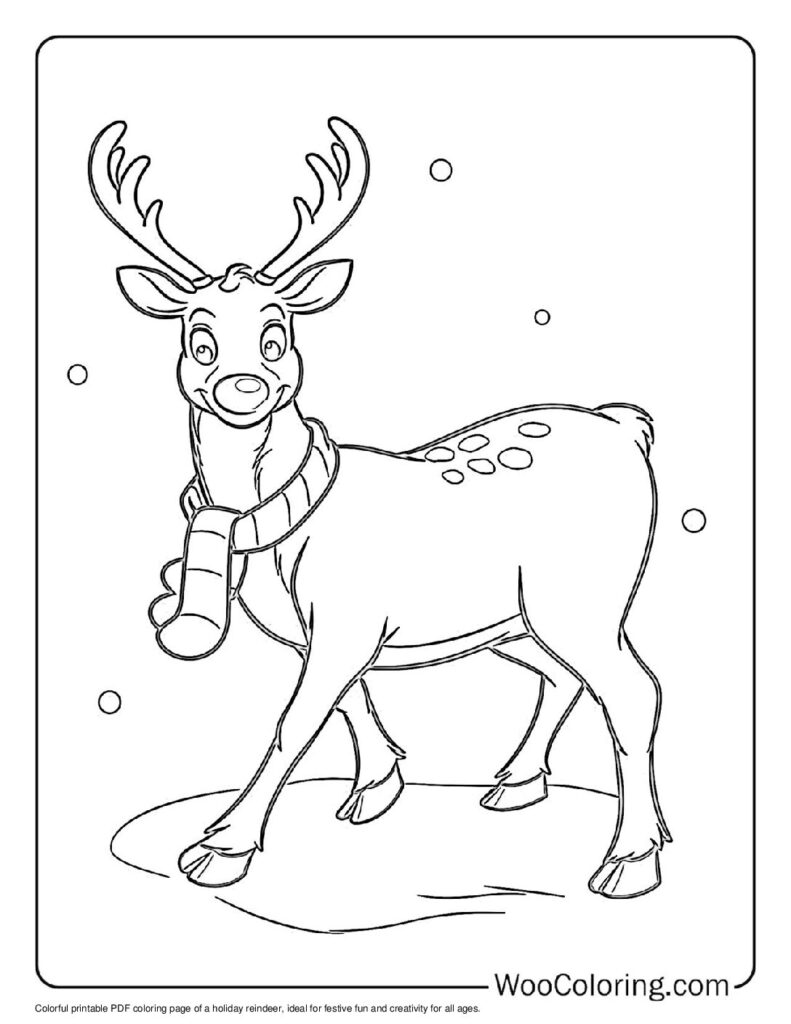100  Reindeer coloring pages  Free PDF To Print  - 73