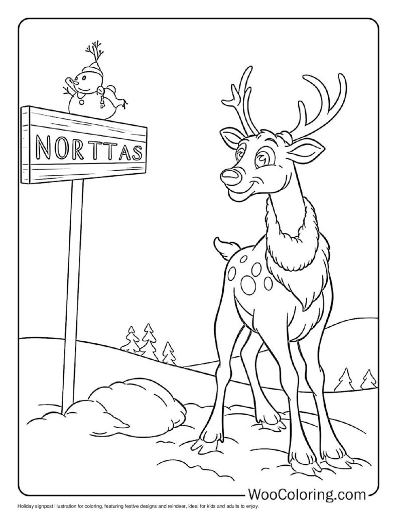 100  Reindeer coloring pages  Free PDF To Print  - 88