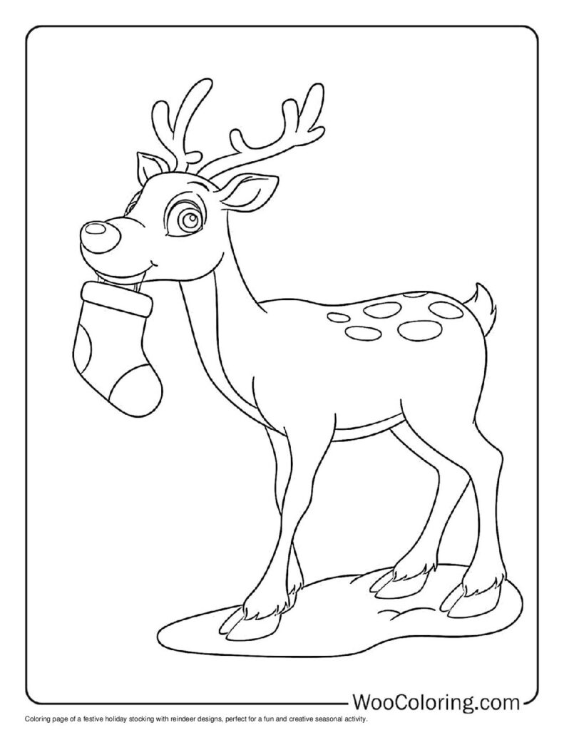 100  Reindeer coloring pages  Free PDF To Print  - 34