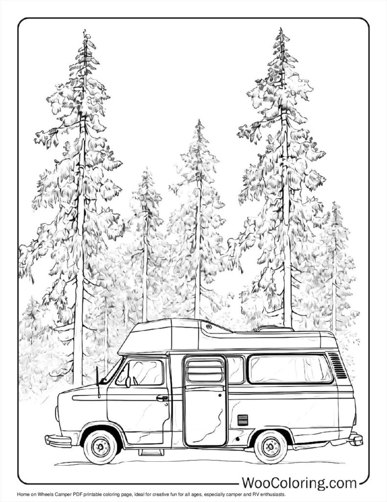 100  Camper   RV coloring pages  Free PDF To Print  - 50