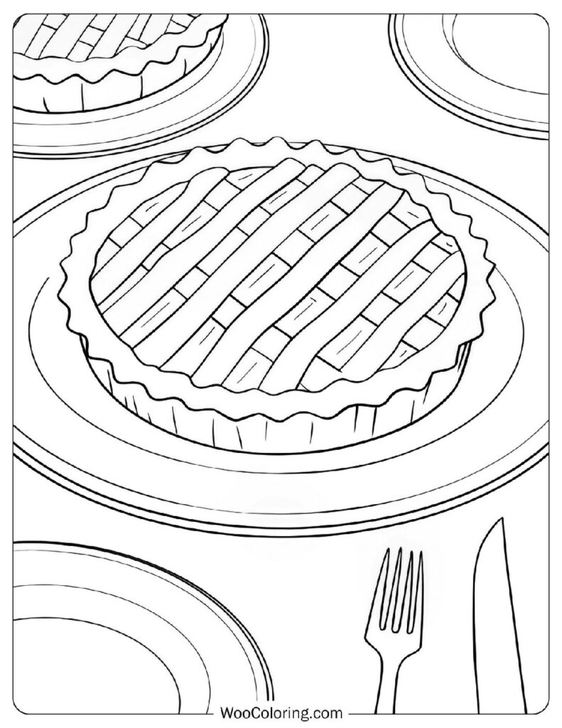 Food coloring page of Homemade Apple Pie