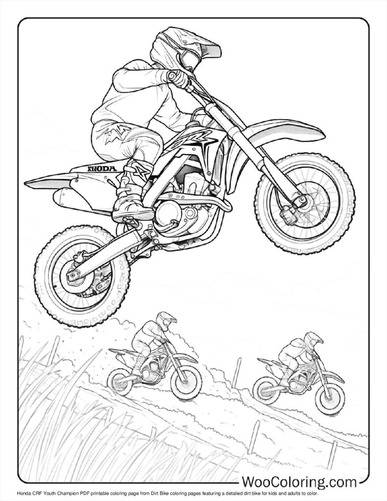 100  Dirt Bike coloring pages  Free PDF To Print  - 25