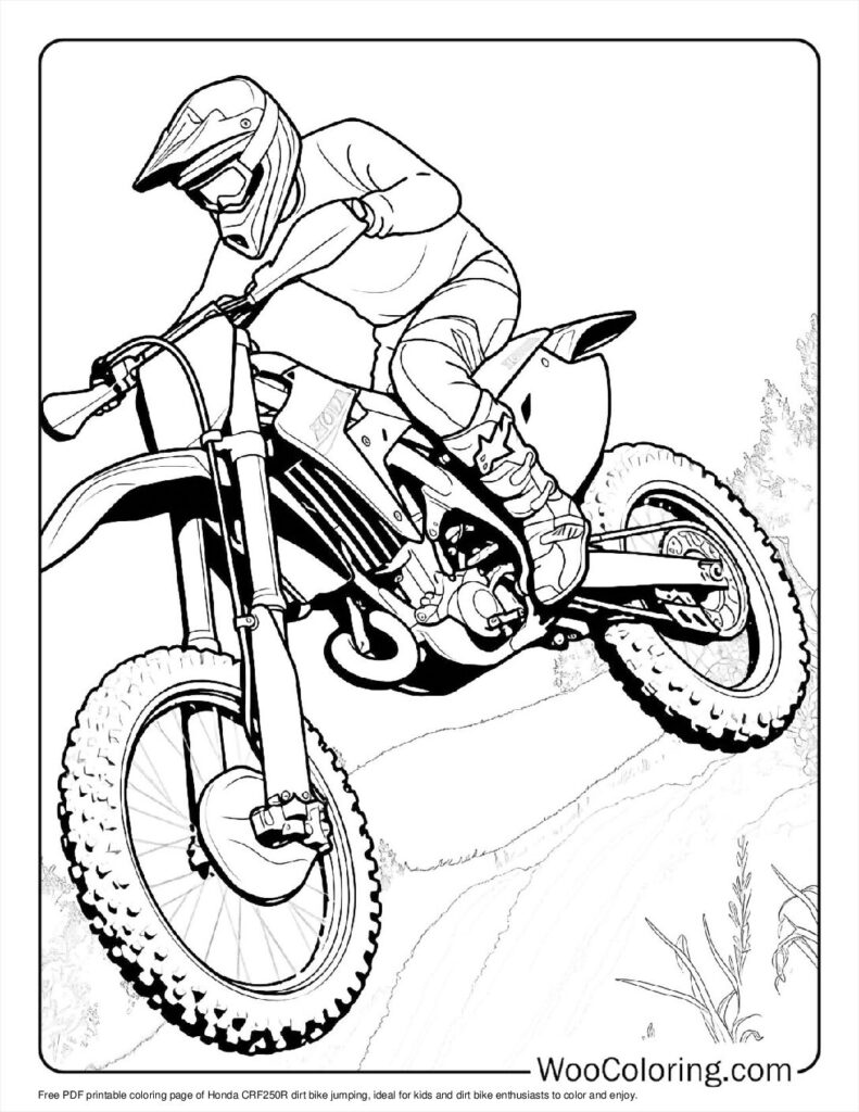 100  Dirt Bike coloring pages  Free PDF To Print  - 9