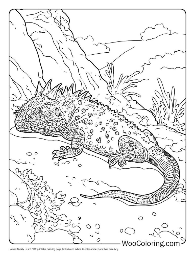 100  Lizard coloring pages  Free PDF To Print  - 53