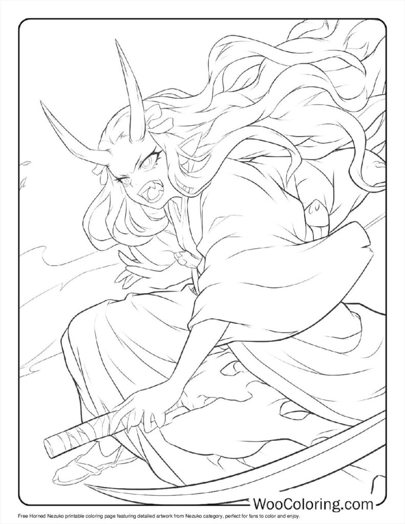100  Nezuko coloring pages  Free PDF To Print  - 45