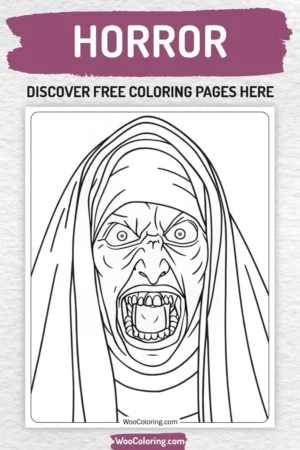 Horror coloring pages designs for kids