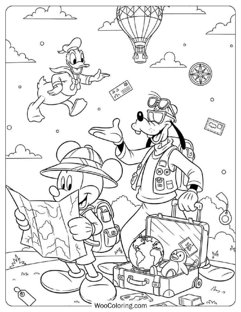 Hot Air Adventure With Mickey Mouse, Donald Duck and Goofy
