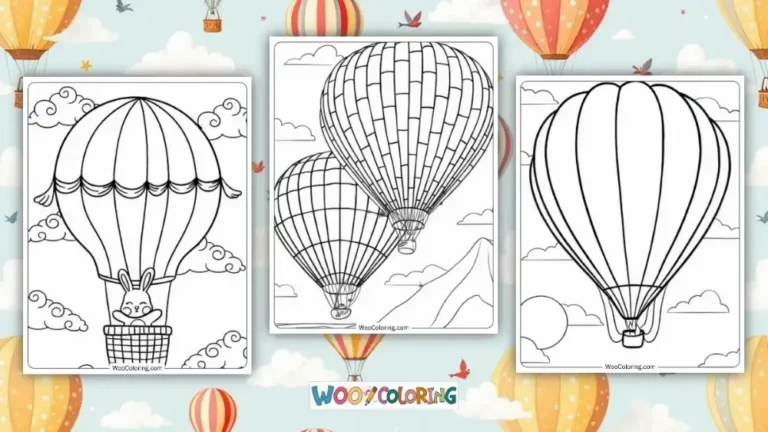 100  Hot Air Balloon coloring pages  Free PDF To Print  - 29