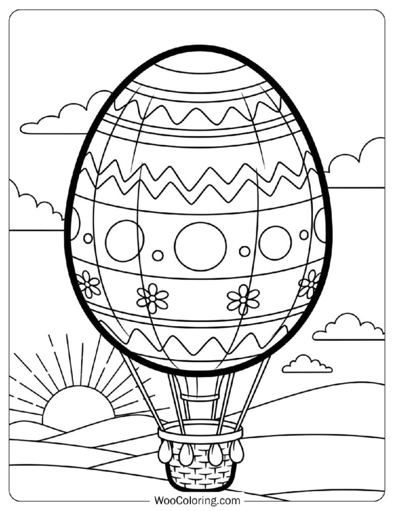 Hot Air Balloon Shaped Like an Easter Egg
