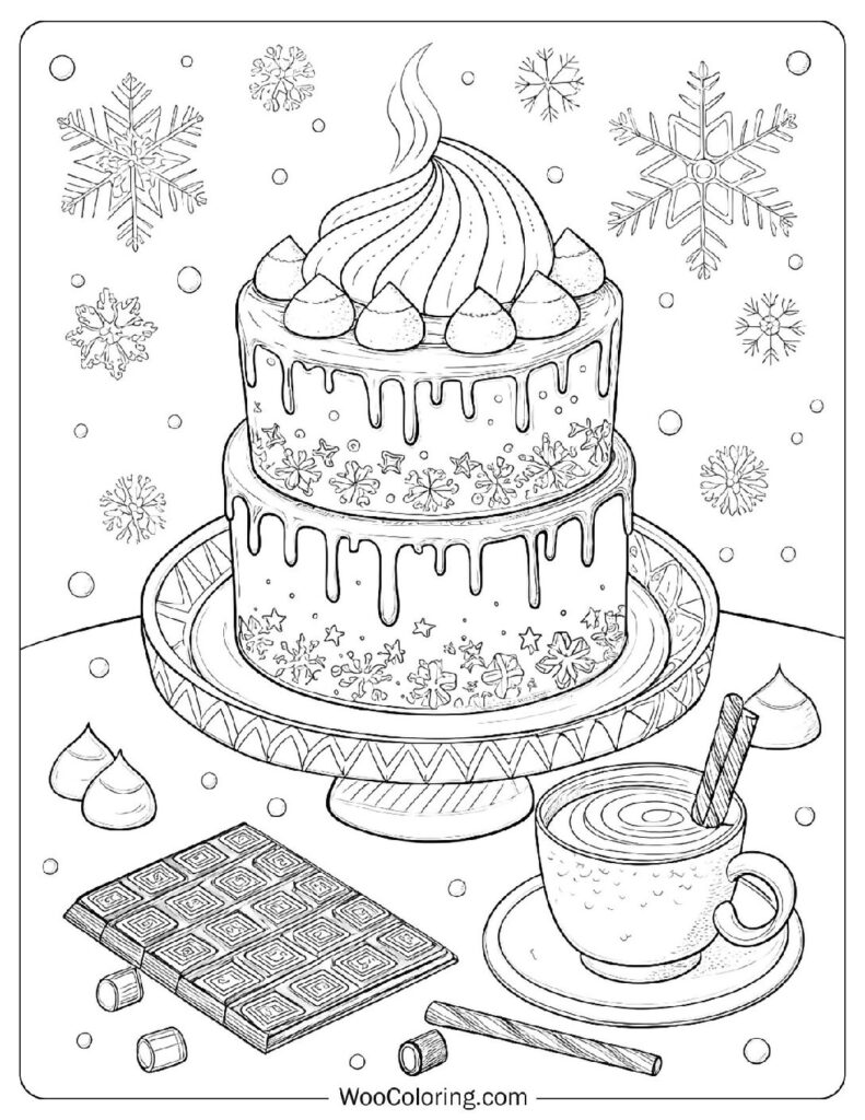 36 Cake Coloring Pages  Free PDF To Print  - 10