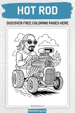 Hot Rod coloring pages designs for boys