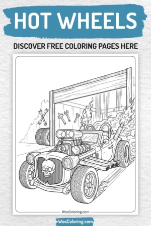 Hot Wheels coloring pages designs for boys