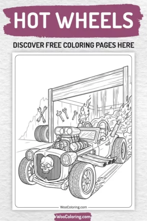 Hot Wheels coloring pages designs for kids