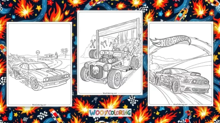 Hot Wheels Coloring Pages Design Image