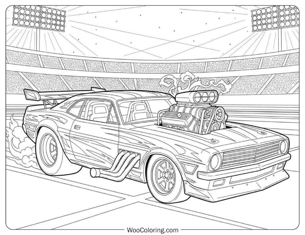Hot Wheels Night Shifter Supercharged Coloring Page
